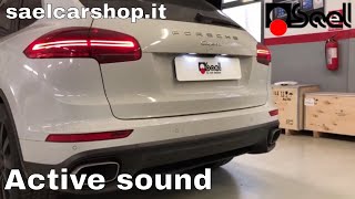 Active sound booster Porsche Cayenne 30 TDI  Kufatec sound by Sael snc [upl. by Acirtap]