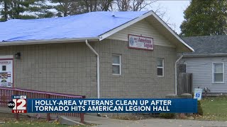 EF0 tornado damages church American Legion hall in Holly [upl. by Kaltman144]