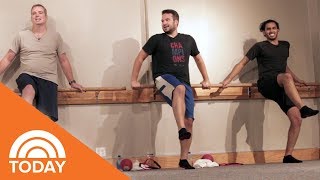 Could Men Survive A Barre Class We Challenged 3 Dudes To Give It A Try  TODAY [upl. by Haniraz]