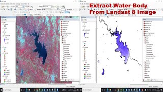 How to extract water body or river shape from landsat 8 image [upl. by Akemor]