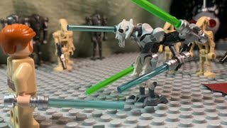 LEGO General Grievous vs Obi Wan Kenobi [upl. by Dnalyar]