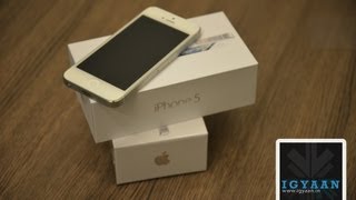 Apple iPhone 5 White Unboxing and Hands on with iPhone 4s  iGyaan India [upl. by Giacinta151]