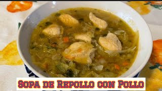 SOPA DE REPOLLO CON POLLOCabbage soup [upl. by Calise]