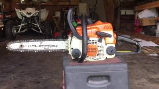 Stihl Ms180c MiniBoss Chainsaw [upl. by Aelber]