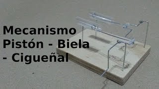 Modelo de mecanismo cigueñal biela y pistón [upl. by Igor]