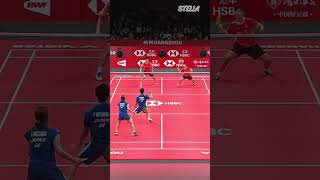 Super rally 🔥🔥🔥  FengHuang vs WatanabeHigashino bwf badminton shorts [upl. by Lednahc]