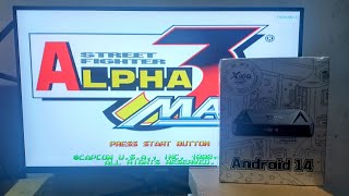 TV BOX X96Q PRO PLUS ALLWINNER H728 RODANDO STREET FIGHTER ALPHA 3 PSP [upl. by Tak]