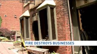 Fire destroys businesses in Harpers Ferry Fire [upl. by Jaunita]