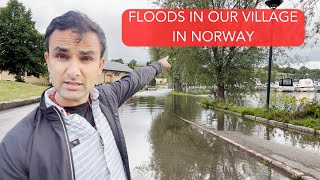 FLOOD IN OUR VILLAGE EIDSVOLL IN NORWAY 😢 [upl. by Nwahsal989]