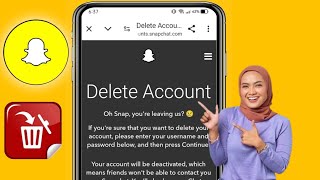 Comment supprimer définitivement un compte Snapchat sur Android 2024  Supprimer un compte [upl. by Arihsaj15]