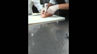 Chef Demo How To Debone Raw Pig Feet Trotters [upl. by Ivz893]