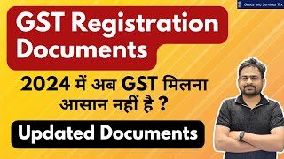 GST Registration Documents Required 2024  Documents Required for GST Registration [upl. by Dex685]