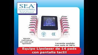 Lipolaser 12 almohadillas LLT reduccion peso celulitis lipo sin cirugia [upl. by Ennaxxor]