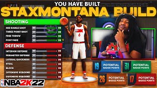 STAXMONTANA OFFICIAL NBA 2K22 PS5 BUILD BEST SMALL FORWARD DEMIGOD BUILD IN NBA 2K22 NEXT GEN [upl. by Dola279]