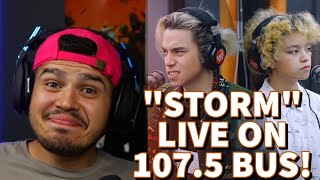 SO EMOTIONAL  EZ MIL amp RAYNN PERFORM quotSTORMquot ON 1075 FIRST REACTION [upl. by Lyrahs]