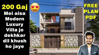 40x45  5 BHK House Design  200 Gaj  1800 sqft  4045 house plan 3d  DV Studio [upl. by Erdrich]