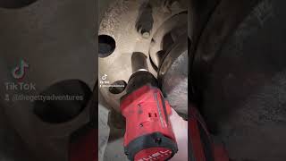 Milwaukee M18 HIGH TORQUE Impact Wrench Testing on big SEMI Truck wheels [upl. by Atlante625]