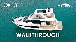 Galeon 500 Fly Walkthrough  The Smartest 50ft Luxury Yacht in Her Class [upl. by Strang]