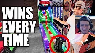 Mark Rober Beating 5 Scam Arcade Games with Science Reaction [upl. by Annais86]