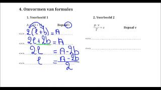 Vergelijkingen Formules omvormen [upl. by Nosylla840]