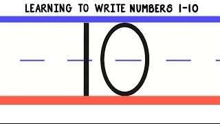 Learning to Write Numbers 110  How to Write 1 to 10 for Kids  Handwriting Numbers Preschool [upl. by Ki]