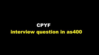 CPYF interview question in as400 [upl. by Nasas]