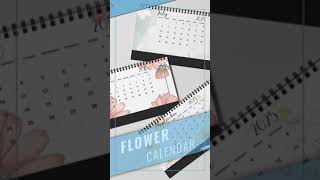 Flower Desk Calendar Botanical Desk Planner Monthly Floral Organizer Unique Office Gift [upl. by Wynn]