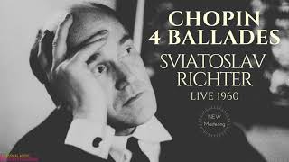 Chopin  4 Ballades Centurys recording Sviatoslav Richter Live 1960 [upl. by Arihay]