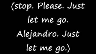 Lady Gaga Alejandro Lyrics on screen [upl. by Isidor212]