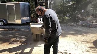 Welding cast iron electrical boxes with stick [upl. by Lessur]