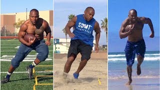 10 RUNNING BACK DRILLS TO INCREASE AGILITY amp JUKES [upl. by Awjan]