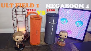 Ultimate Ears MegaBoom 4 vs Sony ULT Field 1 😧 200 vs 128 Cylinder Bluetooth Speaker Matchup [upl. by Holcomb]