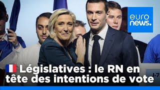 Elections législatives 2024  le RN reste en tête des intentions de vote  euronews 🇫🇷 [upl. by Seline]