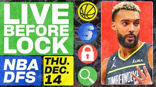 NBA DFS Deeper Dive amp Live Before Lock Thursday 121423  DraftKings amp FanDuel NBA Lineups [upl. by Hamlani630]