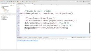 28 Merge Sort implementation in Java [upl. by Airitac]