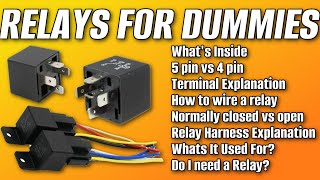 Automotive Relays For Dummies  85 86 87 87a 30  How To Wire A Relay  5 Pin vs 4 Pin  Look Inside [upl. by Ytisahcal]