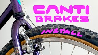 how to install cantilever brakes quick amp easy [upl. by Obnukotalo]