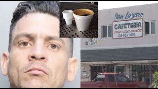 Cubano pide una colada antes de asaltar la cafetería San Lázaro de Hialeah [upl. by Anitak]