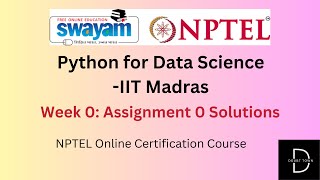 Python for Data Science IIT Madras Week 0  Assignment 0 Answers Jan 2024 NPTEL [upl. by Otreblanauj]