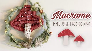 DIY Macrame  Mushroom Wall Hanging [upl. by Meelas331]