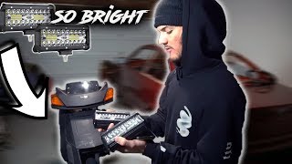 LIGHT BAR INSTALL on SCOOTER  HONDA ELITE NAO LED headlight [upl. by Tamiko]