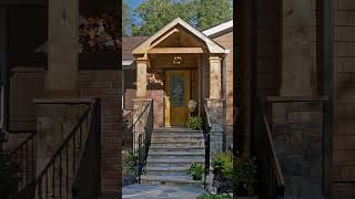 Curb appeal transformation with a gable roof and timber portico [upl. by Pilif]