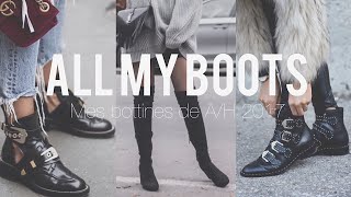 ALL MY BOOTS  Mes bottines de lautomnehiver 2017 [upl. by Machos515]