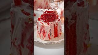 Pomegranate Cake cake dessert Baking Cooking food DIY Colorful tastycake foodart [upl. by Hakceber]