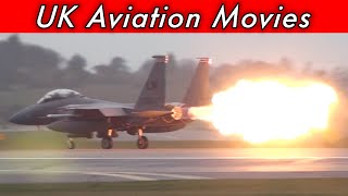 F15E massive afterburner blowout on take off [upl. by Cyna]