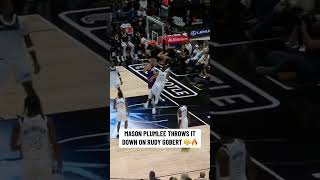 PLUMLEE DIDN’T HOLD BACK 😳🔥 NBA rudygobert basketball dunk [upl. by Liatris]