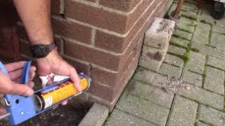 Mortar Repair 1 Hour  Easy Tuckpointing Repointing Caulk Stops Water [upl. by Fusuy]