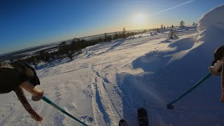 Off piste skiing in Levi Finland [upl. by Releyks]