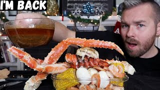 King Crab and Lobster Tail Seafood Boil  Bloves Mild Sauce [upl. by Lurline]