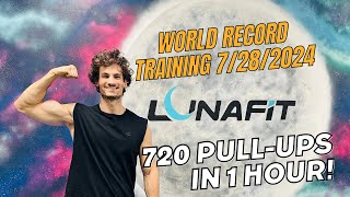 World Record Training 7282024 720 PullUps in 1 Hour [upl. by Concordia]